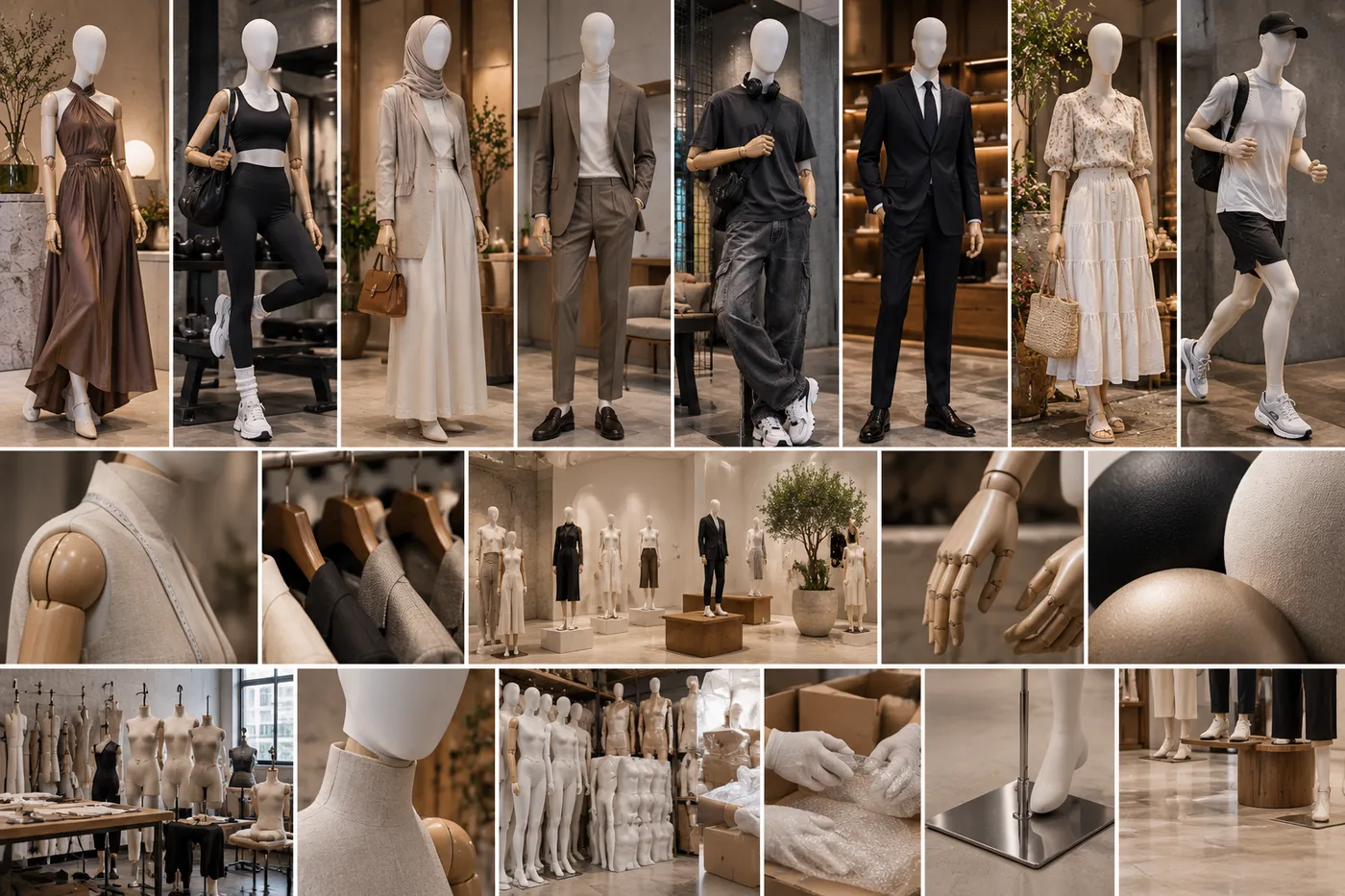 Referensi suasana atelier dengan dressmaker mannequin